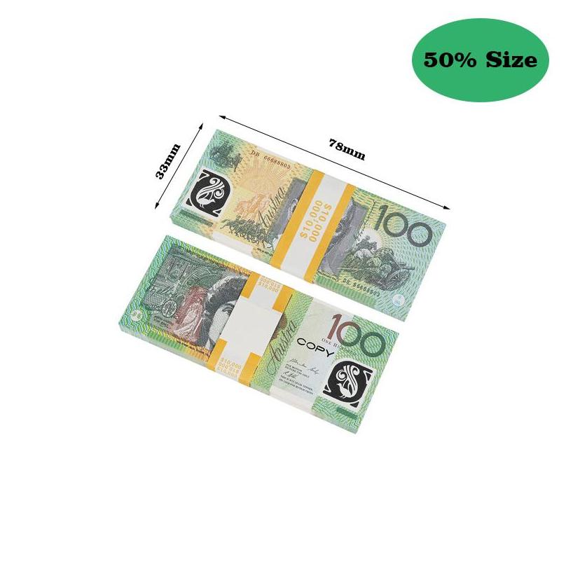 Novelty Games Prop Aud Banknotes Australian Dollar 20 50 100 Paper Copy Fl Print Banknote Money Fake Monopoly Movie Props Drop Deliv Dhdap 4b6