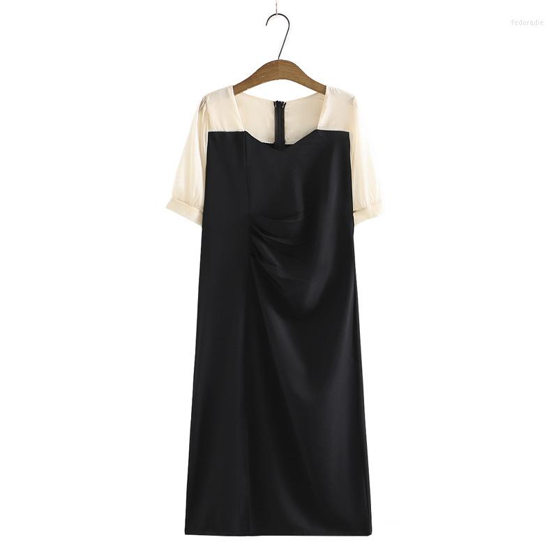 Plus Size Dresses Women's Clothing Dresss Summer Show Thin Loose 2023 Fashion V Neck Puff Sleeve Splicing Fold Long, Black
Plus Size Dresses Women's Clothing Dresss Summer Show Thin Loose 2023 Fashion V Neck Puff Sleeve Splicing Fold Long, Black