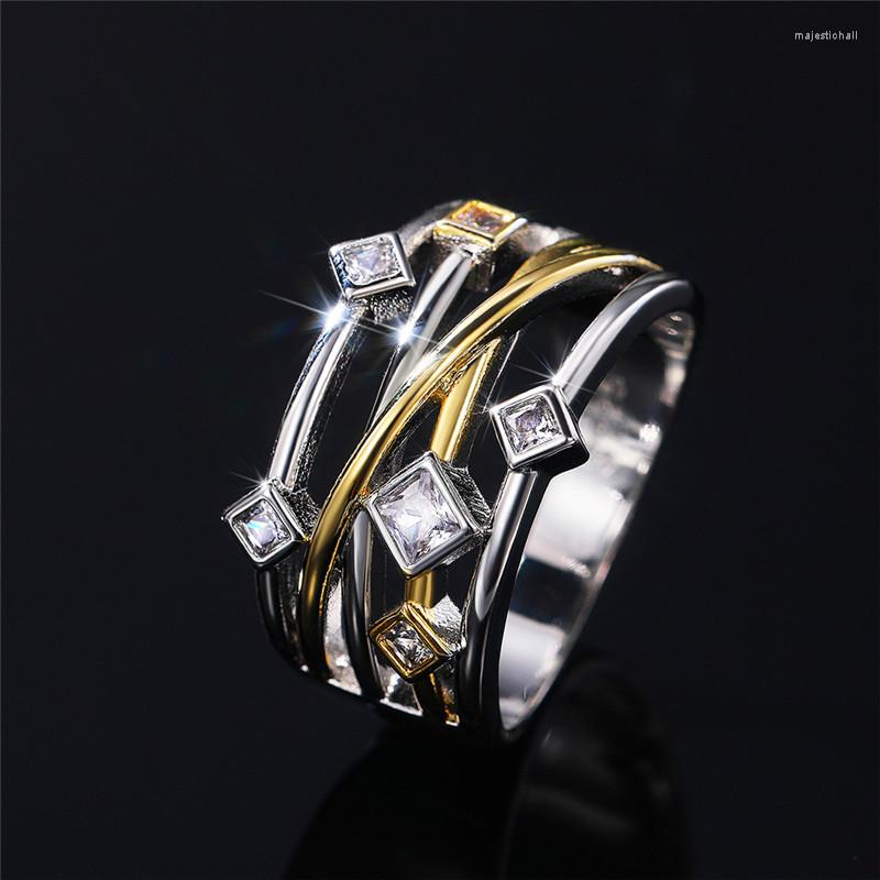 Wedding Rings Luxury Female Crystal Square Thin Ring Dainty Gold Silver Color Engagement Charm White Zircon Stone For Women
Wedding Rings Luxury Female Crystal Square Thin Ring Dainty Gold Silver Color Engagement Charm White Zircon Stone For Women