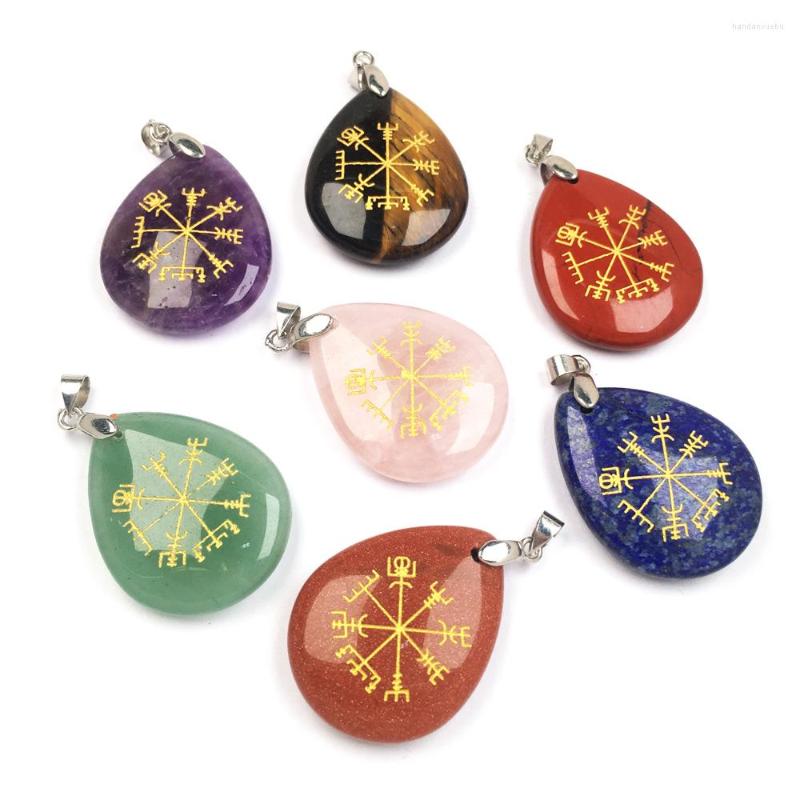 Charms Natural Stones Carved Chakra Pendants Reiki Amulet Stone Water Drop Shape Pendant For Jewelry Making DIY Necklaces Accessories 
Charms Natural Stones Carved Chakra Pendants Reiki Amulet Stone Water Drop Shape Pendant For Jewelry Making DIY Necklaces Accessories