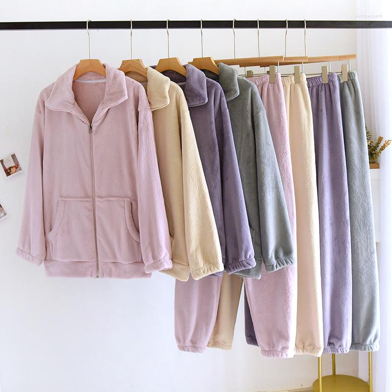 Women's Sleepwear Women Winter Flannel Pajama Set Coral Velvet Pajamas Thick Homewear Female Suit Warm Zipper Sweatshirt Ladies Pyjama, Men navyblue
Women's Sleepwear Women Winter Flannel Pajama Set Coral Velvet Pajamas Thick Homewear Female Suit Warm Zipper Sweatshirt Ladies Pyjama, Men navyblue