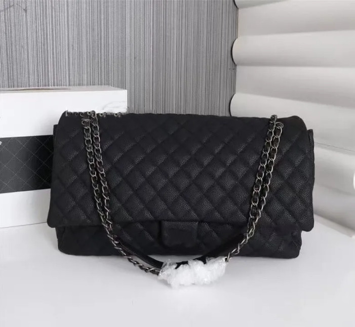 7A High quality Shopping bag totes Large Capacity Ladies Flap Designer Bags Caviar Classic Handbags Shoulder Bag Golden/Silver Metal Chains walet 46CM, Black
7A High quality Shopping bag totes Large Capacity Ladies Flap Designer Bags Caviar Classic Handbags Shoulder Bag Golden/Silver Metal Chains walet 46CM, Black