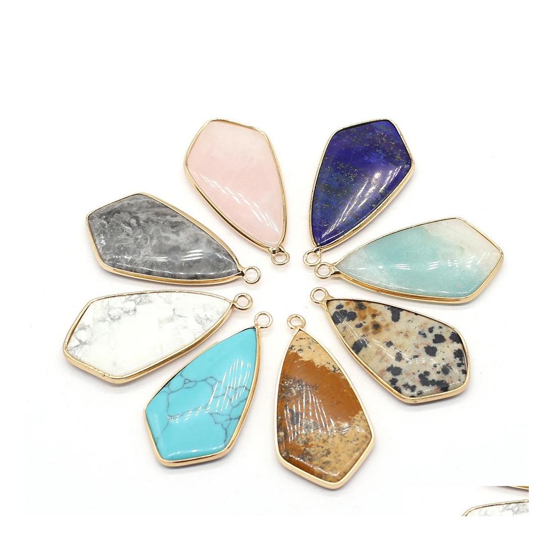 Charms Point Style Turquoise Natural Stone Rose Quartz Crystal Pendant For Earrings Necklace Jewelry Making Sport1 Drop Delivery Fin Dh8Tr
Charms Point Style Turquoise Natural Stone Rose Quartz Crystal Pendant For Earrings Necklace Jewelry Making Sport1 Drop Delivery Fin Dh8Tr