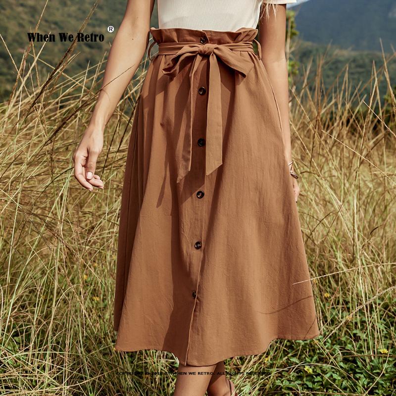 Skirts Fashion Single-breasted A Line Brown Skirt VD2785 Solid Color Women Spring Summer Midi With Sashes, Auburn
Skirts Fashion Single-breasted A Line Brown Skirt VD2785 Solid Color Women Spring Summer Midi With Sashes, Auburn