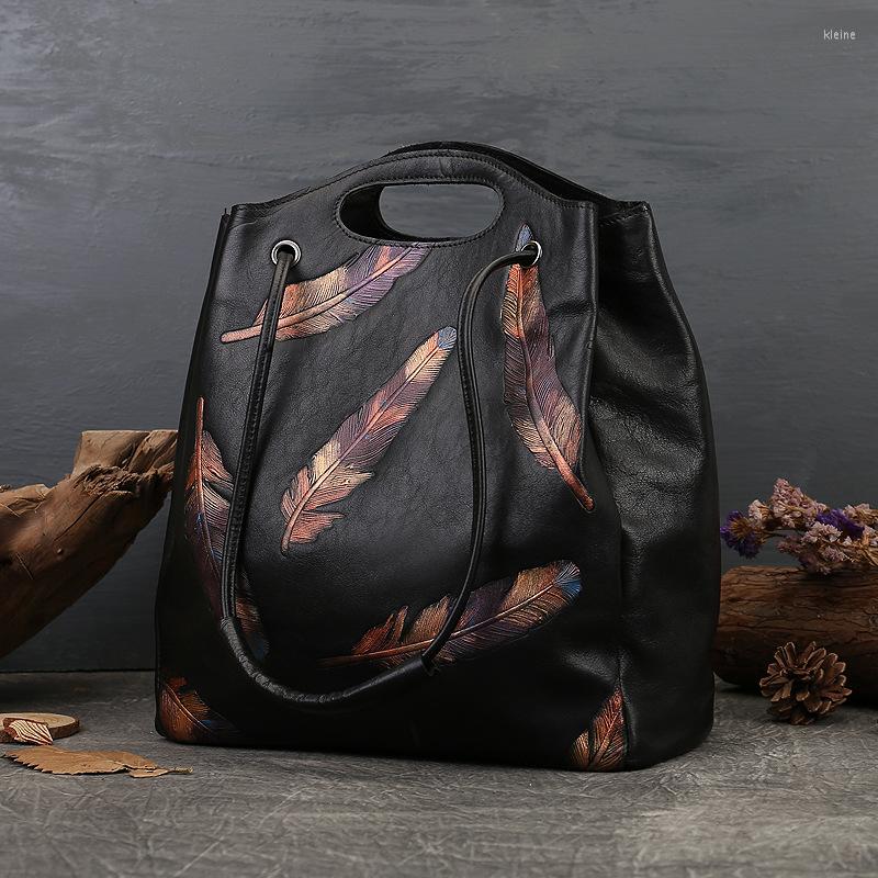 Evening Bags MODITIN Vitage Pattern Shoulder Bag For Women Bucket Black Tote Genuine Leather Handbags
Evening Bags MODITIN Vitage Pattern Shoulder Bag For Women Bucket Black Tote Genuine Leather Handbags