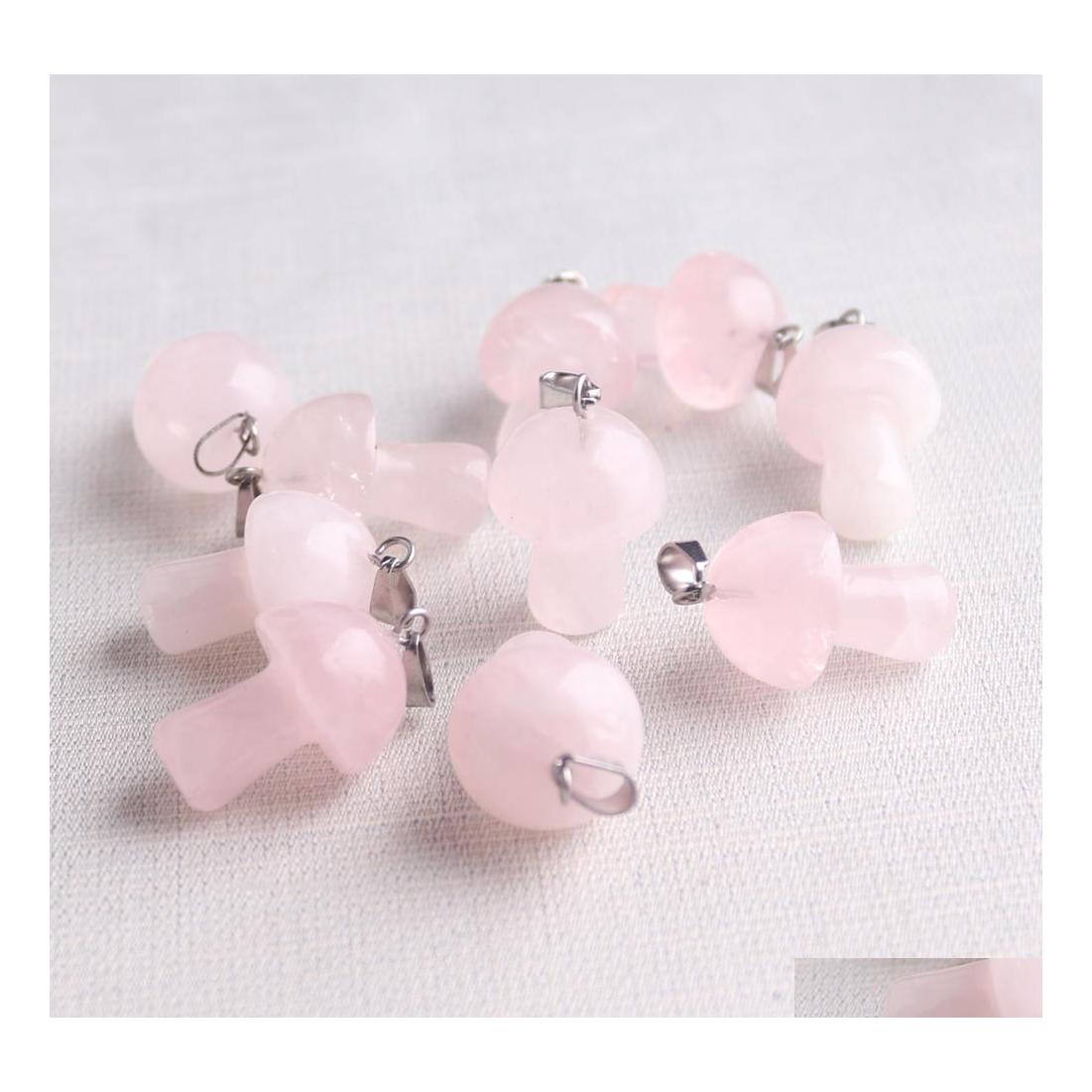 Charms Natural Gem Stone Carved Mushroom Pink Quartz Crystal Hand Pendants For Diy Jewelry Making Necklace Drop Delivery Findings Com Dhofd
Charms Natural Gem Stone Carved Mushroom Pink Quartz Crystal Hand Pendants For Diy Jewelry Making Necklace Drop Delivery Findings Com Dhofd