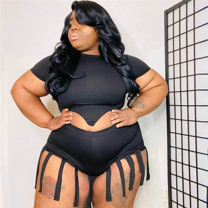Tracksuits Large Size Women's Clothing Summer 2023 Two Piece Set Irregular Tops And Shorts Outfits Sexy Plus Sets Drop, Black
Tracksuits Large Size Women's Clothing Summer 2023 Two Piece Set Irregular Tops And Shorts Outfits Sexy Plus Sets Drop, Black