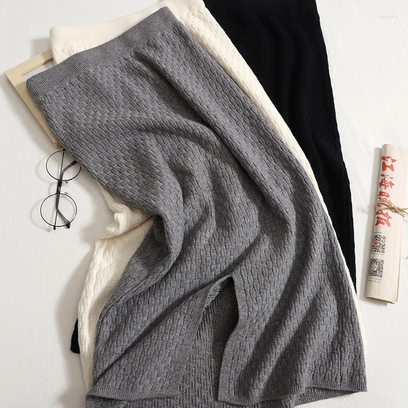 Skirts Autumn And Winter Korean Version Fashion Elastic Waist Twist Knitted Split Skirt Women's Casual All-match Bag Hip One-step, Beige
Skirts Autumn And Winter Korean Version Fashion Elastic Waist Twist Knitted Split Skirt Women's Casual All-match Bag Hip One-step, Beige