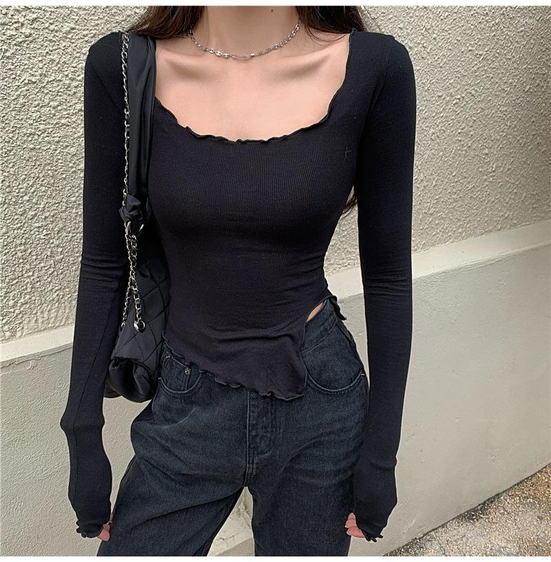 Women' T Shirts 2023 Long Sleeved Winter Solid Color Casual Style Square Neck T-shirt Gray, Black
Women' T Shirts 2023 Long Sleeved Winter Solid Color Casual Style Square Neck T-shirt Gray, Black