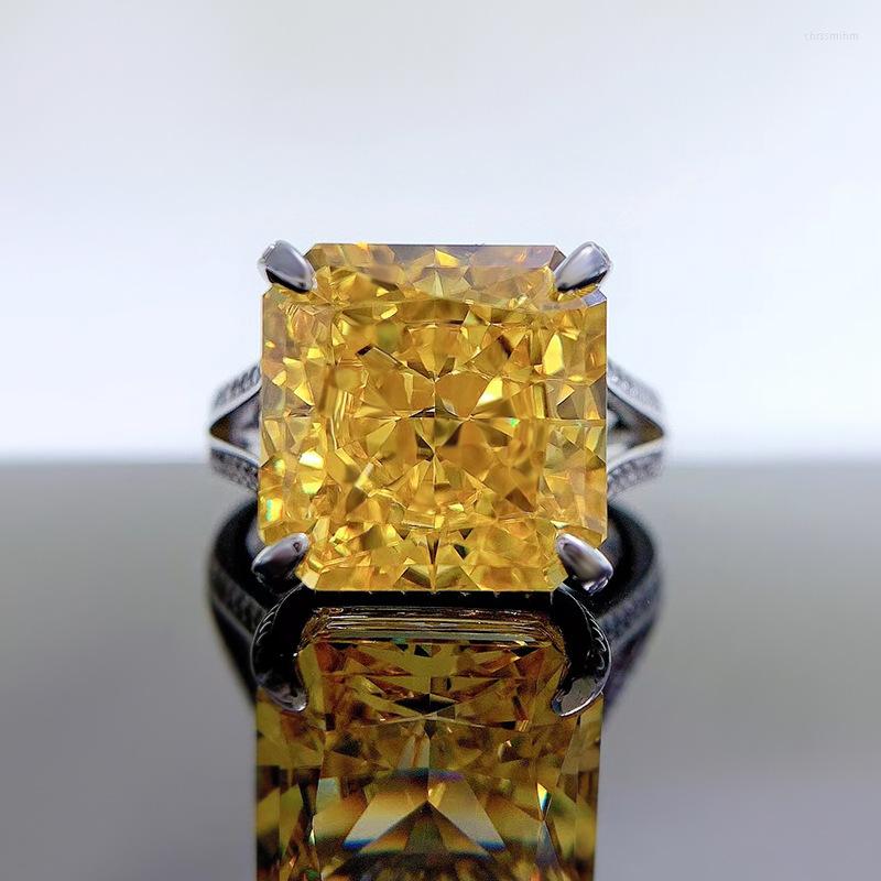 Cluster Rings 2023 925 Silver 12 Square Yellow Diamond High Carbon Ring Fashion Simple
Cluster Rings 2023 925 Silver 12 Square Yellow Diamond High Carbon Ring Fashion Simple
