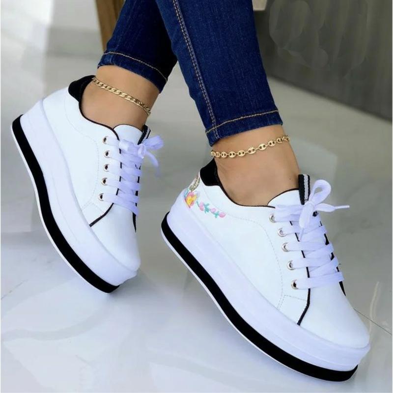 Dress Shoes Women Sports Lady Vulcanized Outdoor Platform Female Casual PU Fashion Sneakers Wedge Flats 230217, Black
Dress Shoes Women Sports Lady Vulcanized Outdoor Platform Female Casual PU Fashion Sneakers Wedge Flats 230217, Black