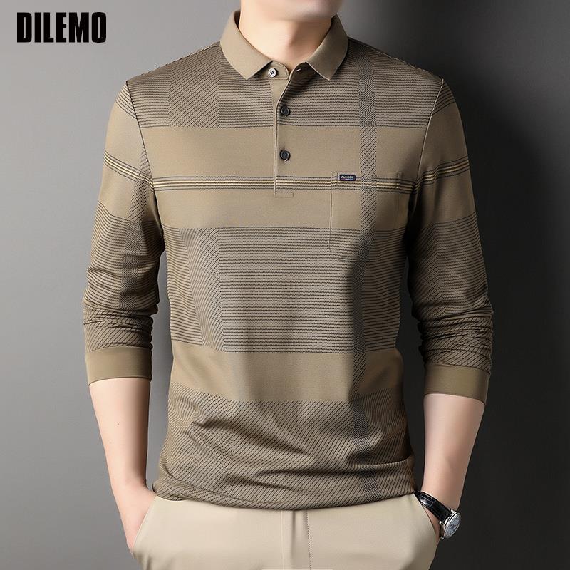Men's Polos Top Grade Fashion Brand Designer Luxury Plain Mens Polo Shirts Regular Fit Casual Long Sleeve Tops Mens Clothing 230217, Coffee
Men's Polos Top Grade Fashion Brand Designer Luxury Plain Mens Polo Shirts Regular Fit Casual Long Sleeve Tops Mens Clothing 230217, Coffee