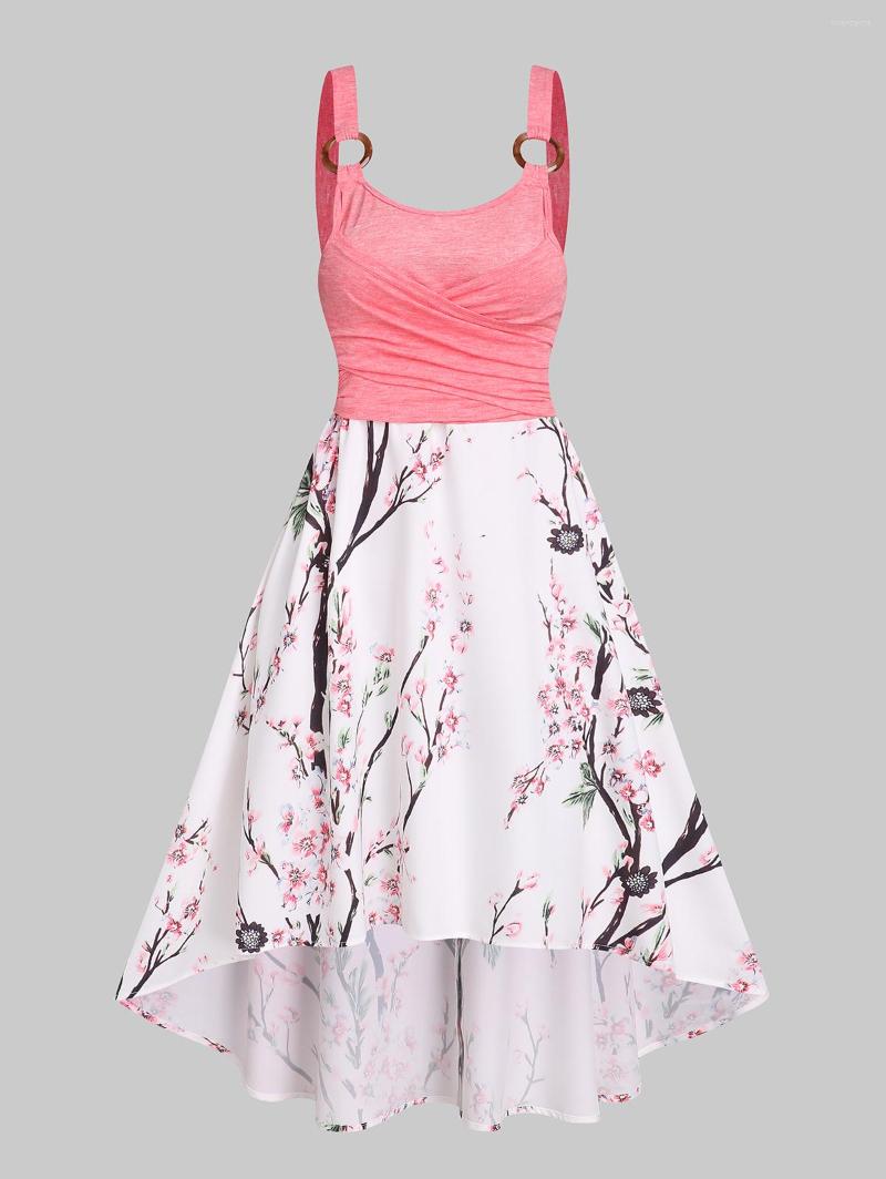 Casual Dresses Women Cami Floral Print Knee Length Dress Sleeveless Peach Flower Blossom Sundress High Low Crossover O Ring Robe, Light pink
Casual Dresses Women Cami Floral Print Knee Length Dress Sleeveless Peach Flower Blossom Sundress High Low Crossover O Ring Robe, Light pink