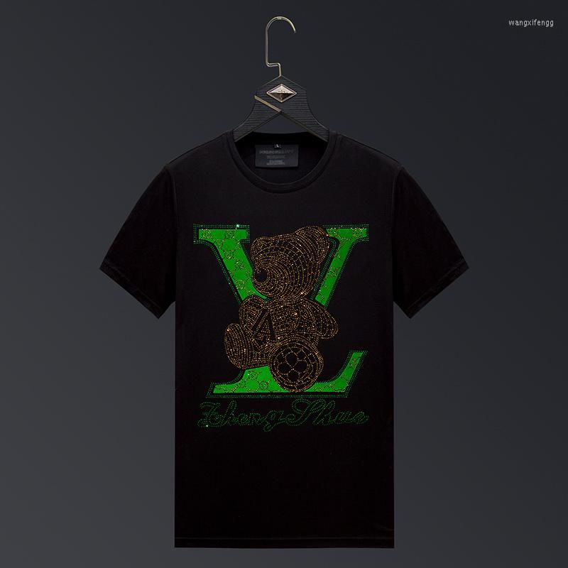 Men's T Shirts 2023 Bear Rhinestones Cartoon Men Fashion Streetwear High Quality Short Sleeve O Neck Slim T-shirts Man Plus Size 6XL, Black
Men's T Shirts 2023 Bear Rhinestones Cartoon Men Fashion Streetwear High Quality Short Sleeve O Neck Slim T-shirts Man Plus Size 6XL, Black