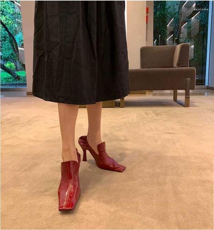 Dress Shoes Wine Red French Women's High-Heeled Spring Autumn Leather Square-Toed Single Daily Casual Work Wear Mules, Yellow flat
Dress Shoes Wine Red French Women's High-Heeled Spring Autumn Leather Square-Toed Single Daily Casual Work Wear Mules, Yellow flat