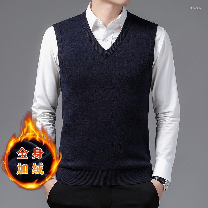 Men' Sweaters Men' Thermal Vest 2023 Winter Thick Wool Sweater Male V-Neck Velvet Jumper Sleeveless Warm Knitwear Pullovers Knit, Black
Men' Sweaters Men' Thermal Vest 2023 Winter Thick Wool Sweater Male V-Neck Velvet Jumper Sleeveless Warm Knitwear Pullovers Knit, Black