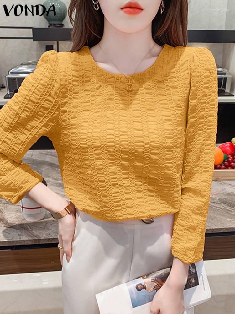 Women' Blouses Women Tops And VONDA 2023 Fashion Long Sleeve Round Neck Tunic Shirts Casual Loose Solid Color Party Blusas Femininas, Beige
Women' Blouses Women Tops And VONDA 2023 Fashion Long Sleeve Round Neck Tunic Shirts Casual Loose Solid Color Party Blusas Femininas, Beige