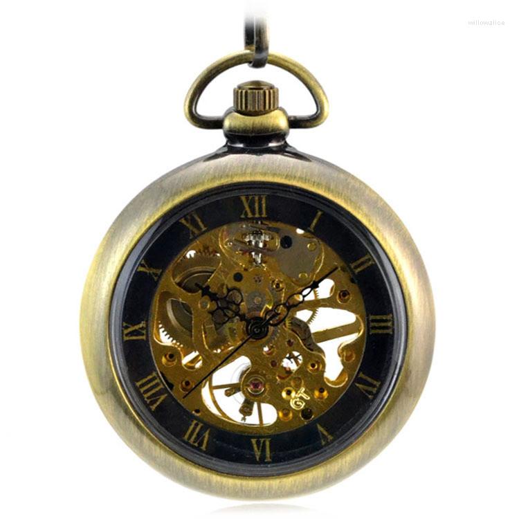 Pocket Watches Brown Antique Steampunk Mechanical Hand Wind & Fob Men's Women's Watch Classic Rome Style Pendant Gift, 80cm chain
Pocket Watches Brown Antique Steampunk Mechanical Hand Wind & Fob Men's Women's Watch Classic Rome Style Pendant Gift, 80cm chain