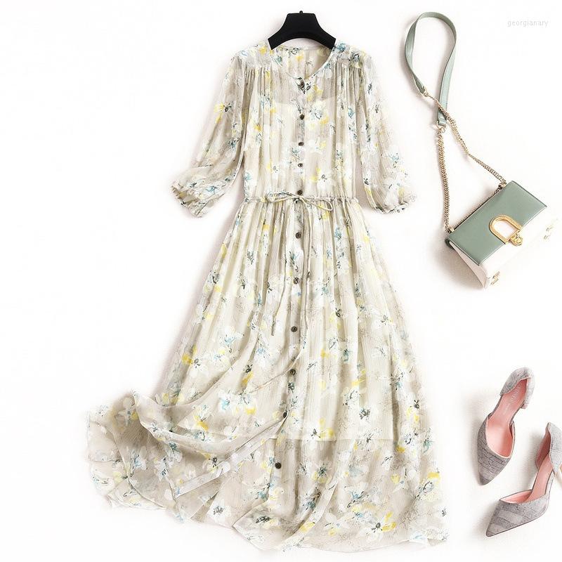 Party Dresses Summer Dress 2023 Spring Pure Silk Women Vintage Floral Korean Boho Elegant Ladies Clothes Vestido Longo, Beige
Party Dresses Summer Dress 2023 Spring Pure Silk Women Vintage Floral Korean Boho Elegant Ladies Clothes Vestido Longo, Beige