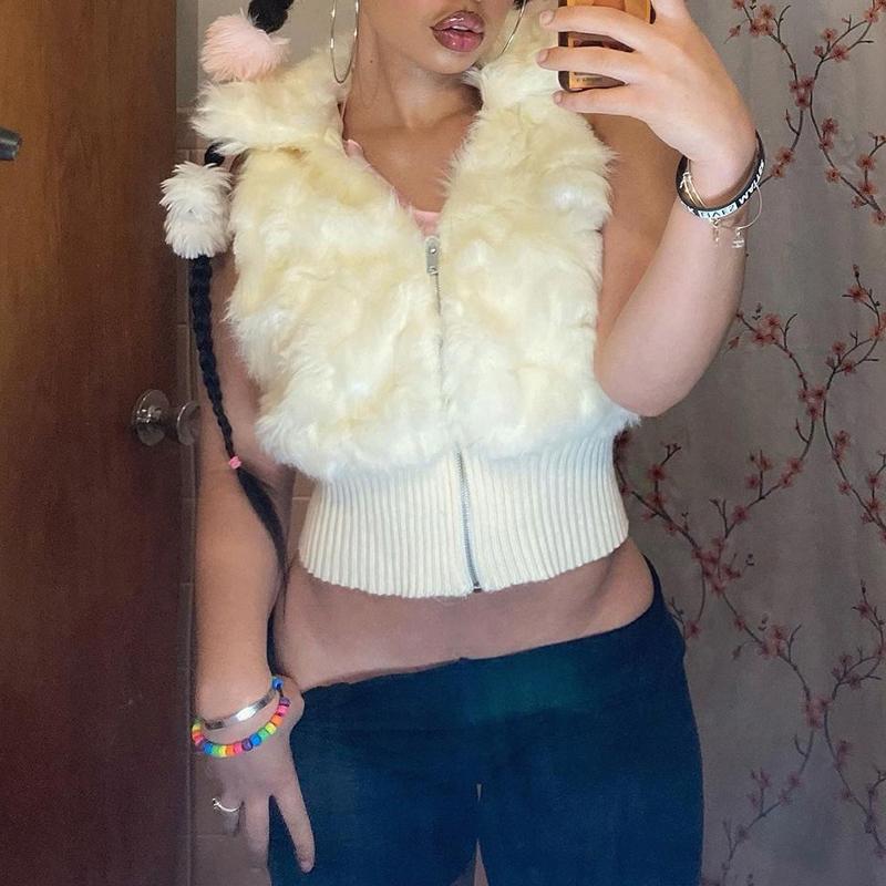 Women' Vests Women Solid Color Plush Waistcoat Sleeveless Zipper Loose Casual Party Fall Spring Winter Vest Apricot Cardigan
Women' Vests Women Solid Color Plush Waistcoat Sleeveless Zipper Loose Casual Party Fall Spring Winter Vest Apricot Cardigan