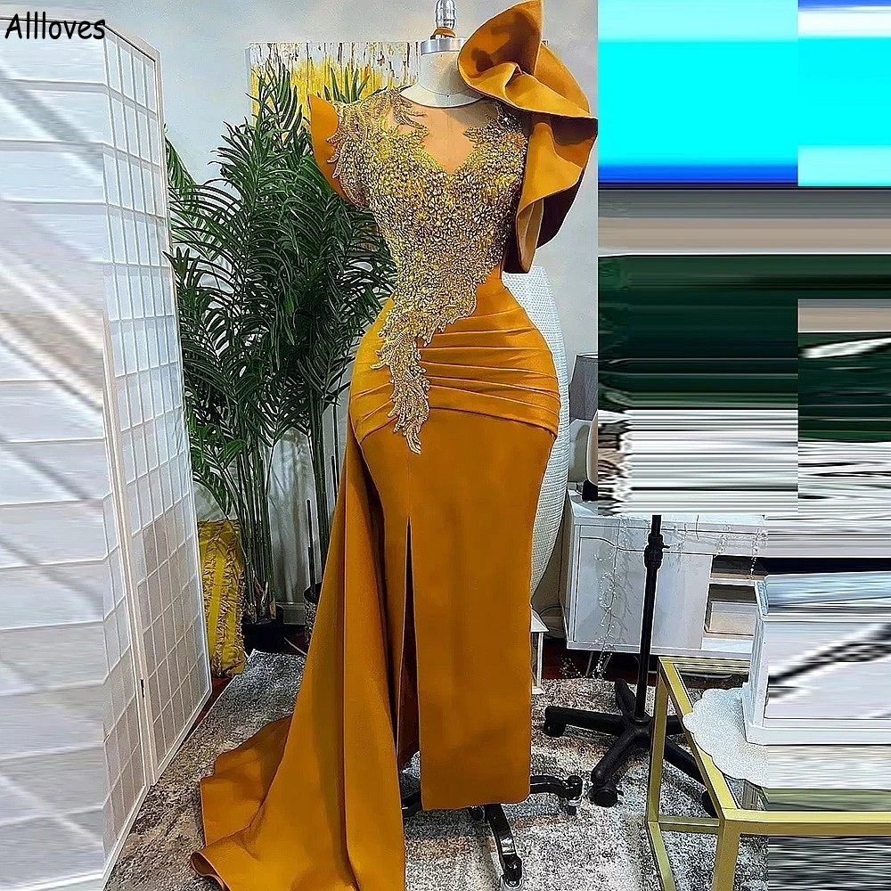 Gorgeous Crystals Beading Mermaid Evening Dresses For Women Gold Satin Arabic Aso Ebi Ruffles Flare Sleeves Pleated Party Prom Gowns Peplum Split Vestidos CL1855, Nude
Gorgeous Crystals Beading Mermaid Evening Dresses For Women Gold Satin Arabic Aso Ebi Ruffles Flare Sleeves Pleated Party Prom Gowns Peplum Split Vestidos CL1855, Nude