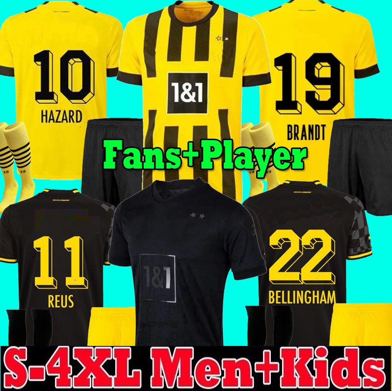 4XL 22-23 Dortmund All-Black Special soccer jerseys Borussia 2022 2023 home Football shirt REUS BELLINGHAM HUMMELS REYNA BRANDT men kids kit Fans Player, Away player version
4XL 22-23 Dortmund All-Black Special soccer jerseys Borussia 2022 2023 home Football shirt REUS BELLINGHAM HUMMELS REYNA BRANDT men kids kit Fans Player, Away player version