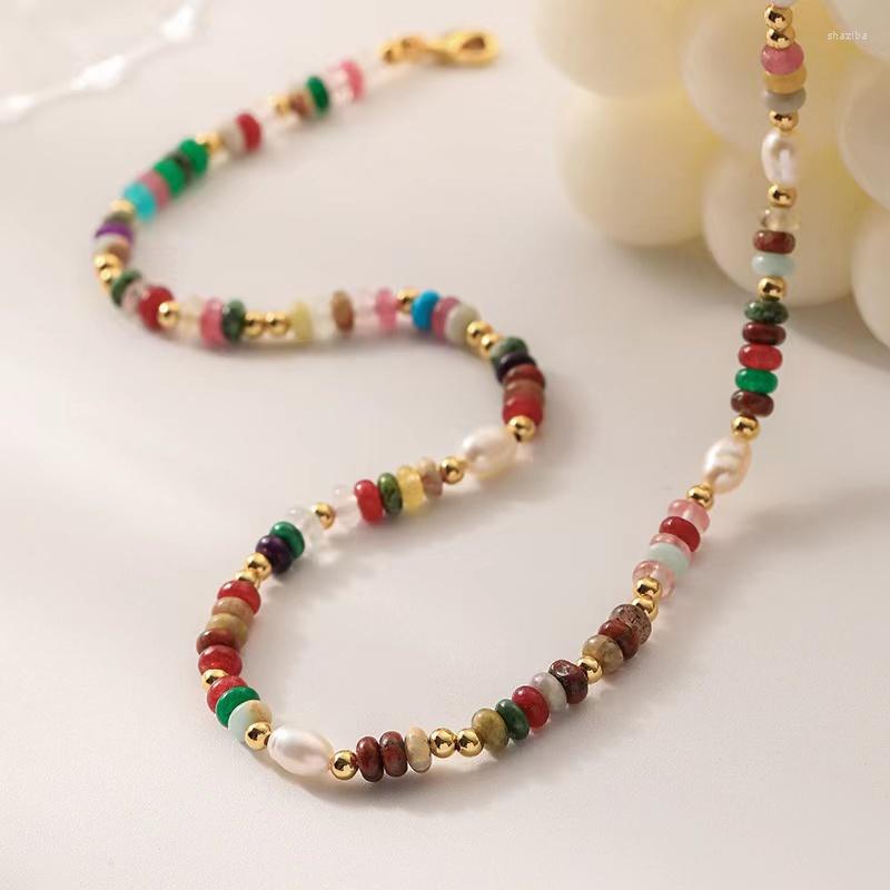 Chains Boho Classic Vintage Design Natural Stone Beaded Choker Women Delicate Charm Pearl Short Necklace Pendant Accessories Gift
Chains Boho Classic Vintage Design Natural Stone Beaded Choker Women Delicate Charm Pearl Short Necklace Pendant Accessories Gift