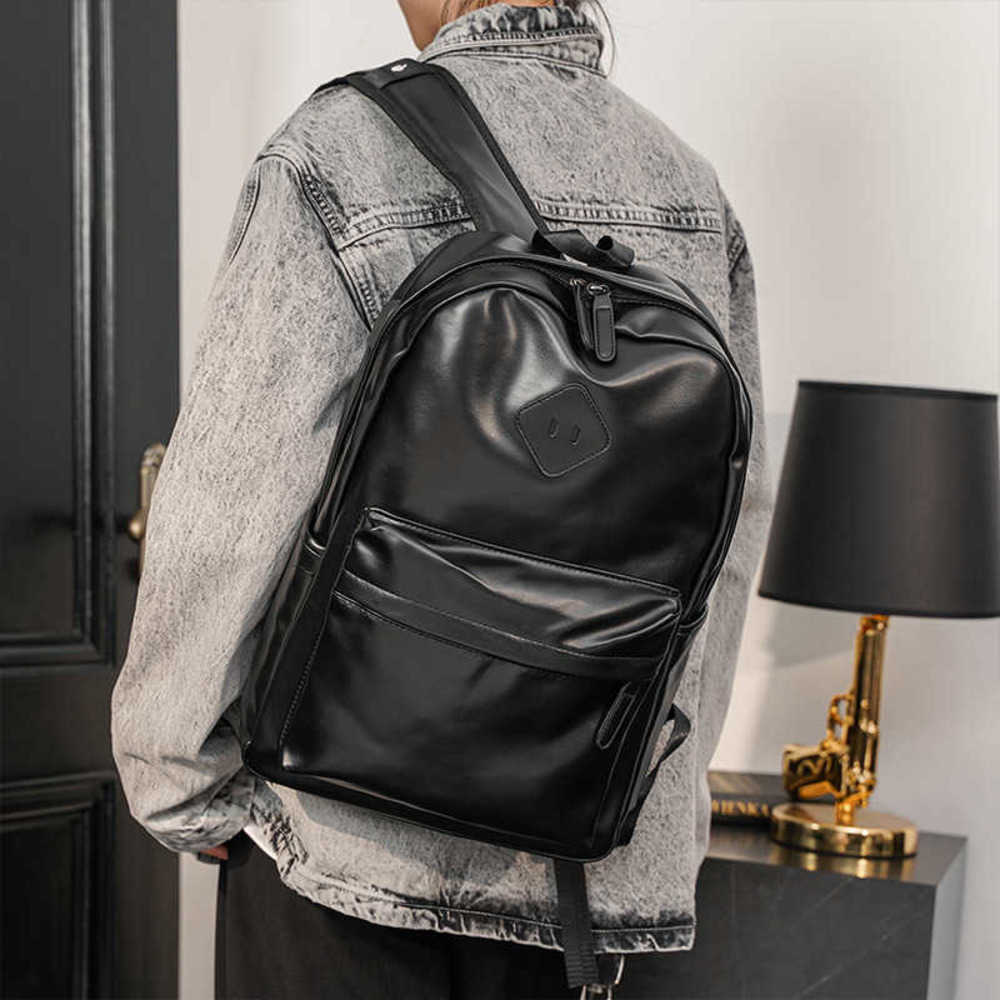 Backpack Style Korean men's backpack leisure student bag Fashion Computer Bag Street trend 221222, Black-
Backpack Style Korean men's backpack leisure student bag Fashion Computer Bag Street trend 221222, Black-
