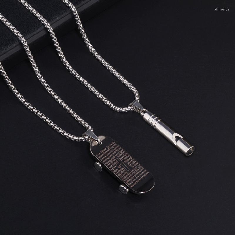 Pendant Necklaces Men Fashion Punk Skateboard Whistle Necklace Casual Rock Party Jewelry Accessories
Pendant Necklaces Men Fashion Punk Skateboard Whistle Necklace Casual Rock Party Jewelry Accessories