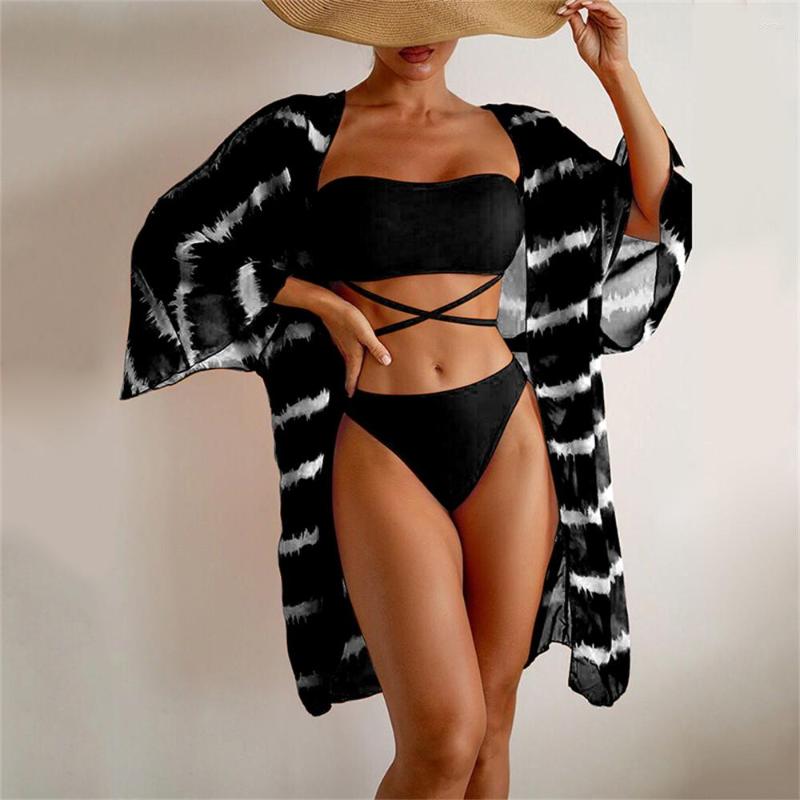 Women' Swimwear Three Pieces Bikinis Cover Up Women 2023 Striped Print Swimsuit Feminino Brazilian With Kimono Beach Bathing Suit, Orange
Women' Swimwear Three Pieces Bikinis Cover Up Women 2023 Striped Print Swimsuit Feminino Brazilian With Kimono Beach Bathing Suit, Orange