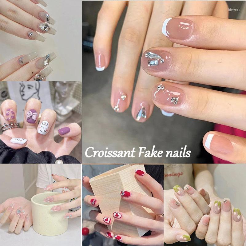 False Nails 24pcs French Acrylic Press On Y2k Set Rhinestone Full Artificial Reusable Long Fake Tips, Hy302
False Nails 24pcs French Acrylic Press On Y2k Set Rhinestone Full Artificial Reusable Long Fake Tips, Hy302