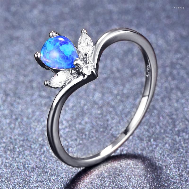 Wedding Rings Female Cute Small Water Drop Stone Ring White Blue Purple Opal Crystal Charm Silver Color For Women Accessory
Wedding Rings Female Cute Small Water Drop Stone Ring White Blue Purple Opal Crystal Charm Silver Color For Women Accessory