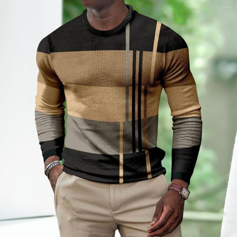 Men' T Shirts Men T-Shirt Round Neck Leisure Cozy Print Slim Fit Everyday Wear Polyester Long Sleeve Color Matching Top For Autumn, Yellow
Men' T Shirts Men T-Shirt Round Neck Leisure Cozy Print Slim Fit Everyday Wear Polyester Long Sleeve Color Matching Top For Autumn, Yellow