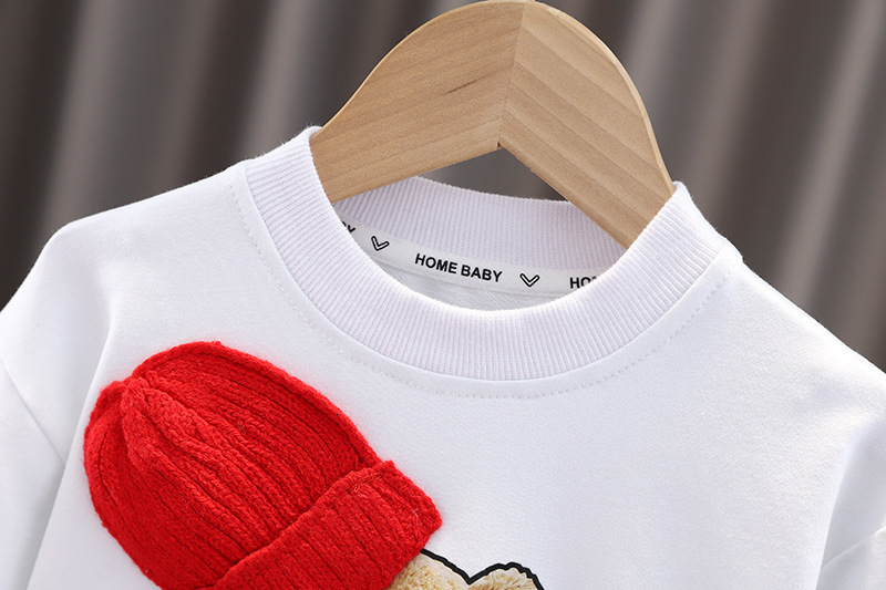 Clothing Sets Spring Autumn Baby Boy Clothes Set Fashion Cartoon Printed Pullover O-neck Long Sleeve Hoodies Tops and Pants 2PCS Girls Outfits 230217