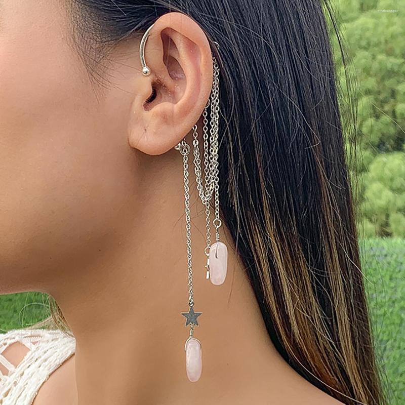 Backs Earrings Salircon Luxurious Irregular Crystal Star Pendant Long Tassel Ear Clips No Piercing Women Cuffs Goth Clip Earring Jewelry
Backs Earrings Salircon Luxurious Irregular Crystal Star Pendant Long Tassel Ear Clips No Piercing Women Cuffs Goth Clip Earring Jewelry