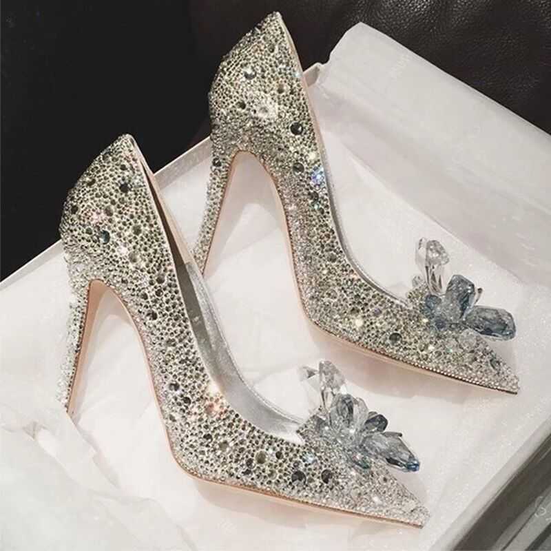 Dress Shoes 2023 New Rhinestone High Heels Cinderella Shoes Women Pumps Pointed toe Woman Crystal Wedding Shoes 5cm 7cm 9cm heel big size L230216, White drill-5cm
Dress Shoes 2023 New Rhinestone High Heels Cinderella Shoes Women Pumps Pointed toe Woman Crystal Wedding Shoes 5cm 7cm 9cm heel big size L230216, White drill-5cm
