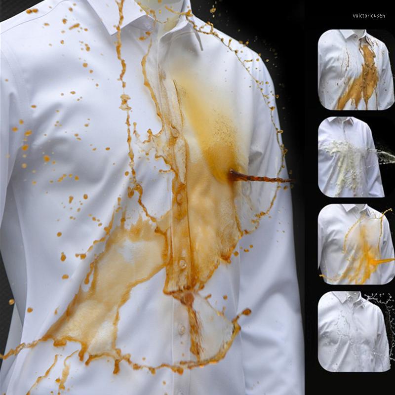 Men's Casual Shirts Hydrophobic Material Waterproof Oil And Stain Proof Long Sleeve Slim Fit Shirt Men Social Work Antifouling Business 5XL, L2020-1
Men's Casual Shirts Hydrophobic Material Waterproof Oil And Stain Proof Long Sleeve Slim Fit Shirt Men Social Work Antifouling Business 5XL, L2020-1
