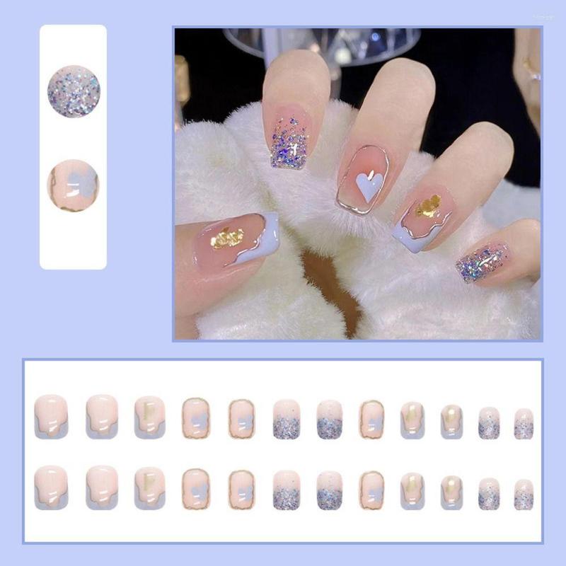 False Nails Pearl Short Press On Fake Sky Clouds Nail Tips Artificial Fashion Love Heart Full Cover Art Manicure Tools, D1
False Nails Pearl Short Press On Fake Sky Clouds Nail Tips Artificial Fashion Love Heart Full Cover Art Manicure Tools, D1