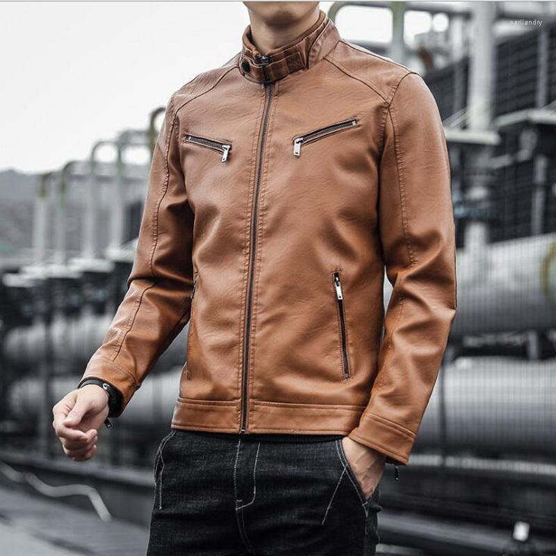 Men's Fur Men Brand Leather Jacket Motor Biker Pocket PU Youth Punk Wind Oblique Zipper Outwear Multiple Style, Coffee thin
Men's Fur Men Brand Leather Jacket Motor Biker Pocket PU Youth Punk Wind Oblique Zipper Outwear Multiple Style, Coffee thin
