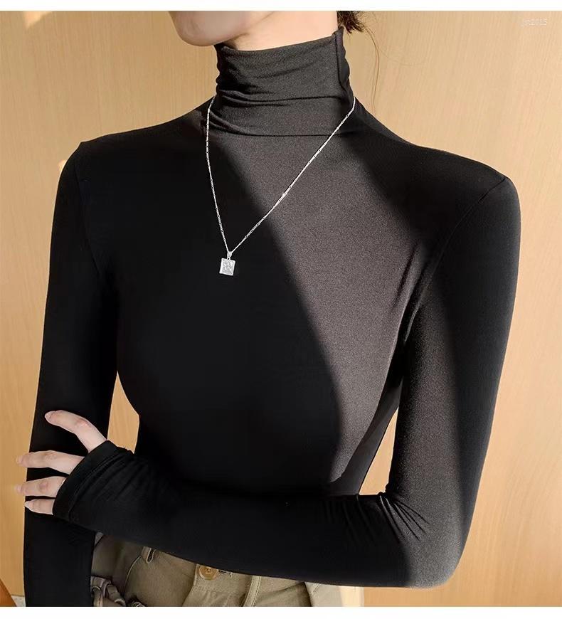 Women' T Shirts 2023 Spring Arrivals High Collar Long Sleeve T-shirt Slim Bottoming Shirt Triangle Marker Soft Comfort 6066
Women' T Shirts 2023 Spring Arrivals High Collar Long Sleeve T-shirt Slim Bottoming Shirt Triangle Marker Soft Comfort 6066