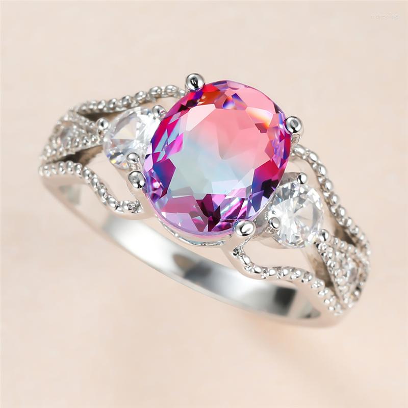 Wedding Rings Vintage Female Oval Crystal Stone Ring Charm Silver Color Big For Women Cute Bride Round Zircon Engagement
Wedding Rings Vintage Female Oval Crystal Stone Ring Charm Silver Color Big For Women Cute Bride Round Zircon Engagement