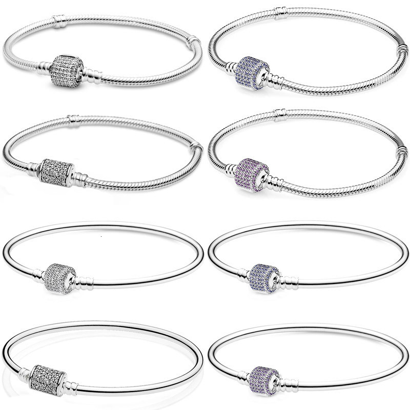 Bangle Original 925 Sterling Silver Blue Purple Sparkling Barrel Clasp Snake Chain Bracelet For Bead Charm Diy Jewelry 230216
Bangle Original 925 Sterling Silver Blue Purple Sparkling Barrel Clasp Snake Chain Bracelet For Bead Charm Diy Jewelry 230216