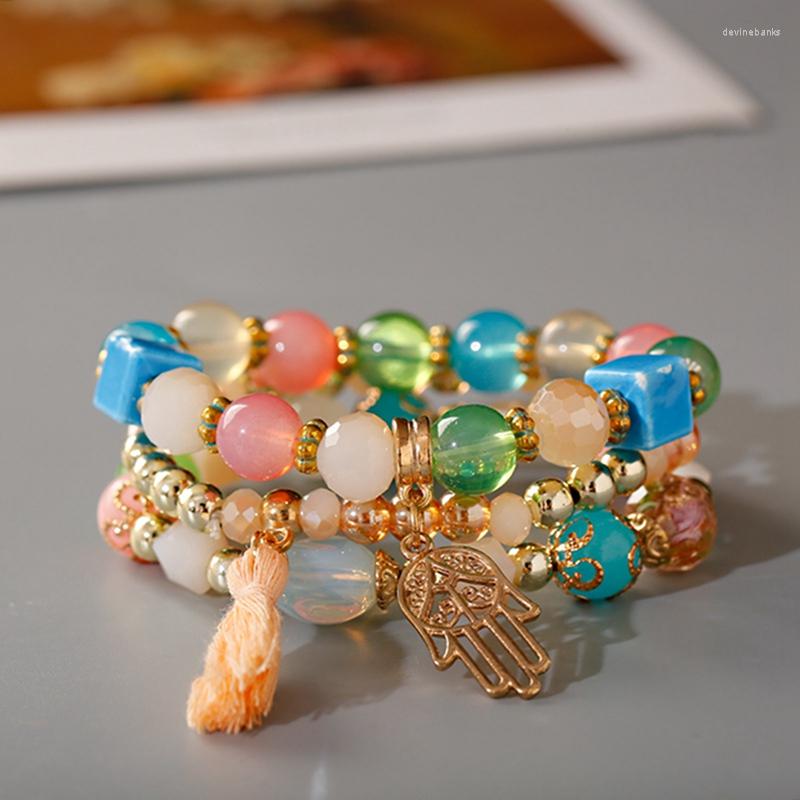 Strand Vintage 3Pcs/Lot Bracelets Set For Women Fashion Crystal Stone Beads Fringe Tassel Hand Pendent Wrap Summer Jewelry
Strand Vintage 3Pcs/Lot Bracelets Set For Women Fashion Crystal Stone Beads Fringe Tassel Hand Pendent Wrap Summer Jewelry