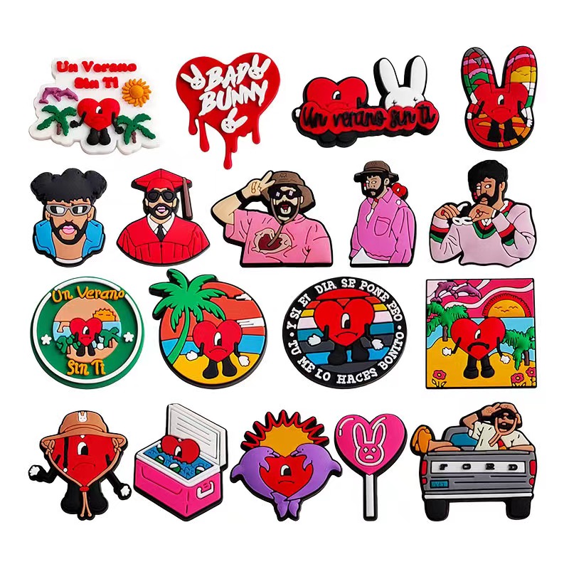 New bad buddy jibz 30pcs cartoon Shoe Charms Hot DIY croc clogs Shoe Aceessories Fit Sandals buckle Decorate kids Unisex Gifts
New bad buddy jibz 30pcs cartoon Shoe Charms Hot DIY croc clogs Shoe Aceessories Fit Sandals buckle Decorate kids Unisex Gifts