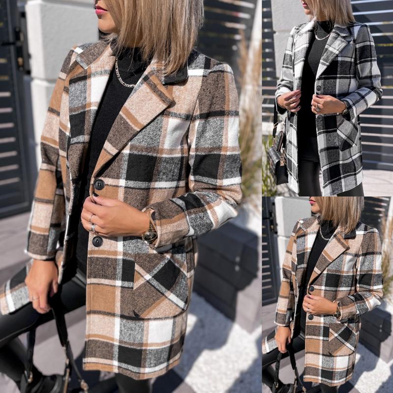 Women' Wool & Blends Single Breasted Plaid Printed Suit Tweed Coat 2023 Winter Slim Long Woolen Cardigan
Women' Wool & Blends Single Breasted Plaid Printed Suit Tweed Coat 2023 Winter Slim Long Woolen Cardigan