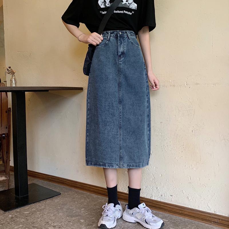 Skirts Denim Skirt Female Spring And Autumn High Waist Versatile Design Sense Niche A-line Small Mid-length, Blue
Skirts Denim Skirt Female Spring And Autumn High Waist Versatile Design Sense Niche A-line Small Mid-length, Blue