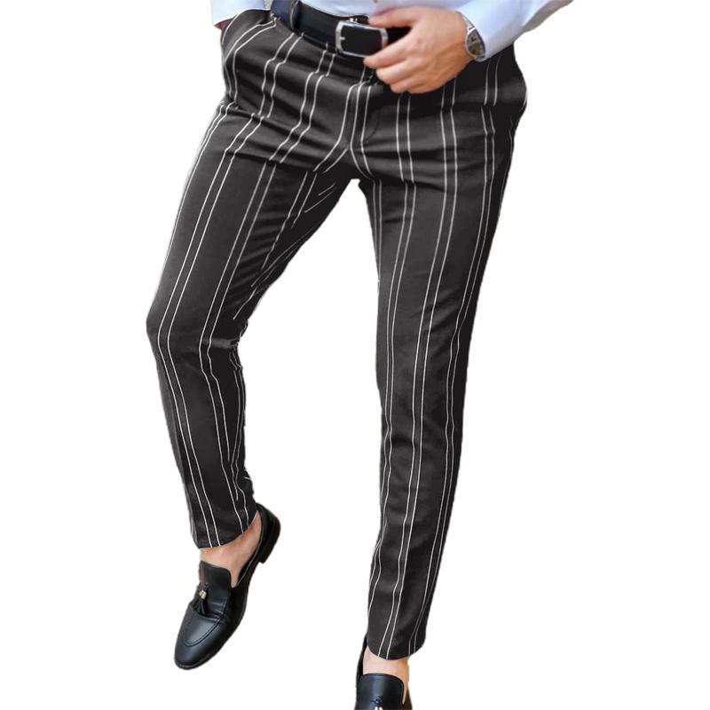 Men' Pants Casual Comfort Striped Trousers Formal Business Work Long Outdoor, Black
Men' Pants Casual Comfort Striped Trousers Formal Business Work Long Outdoor, Black