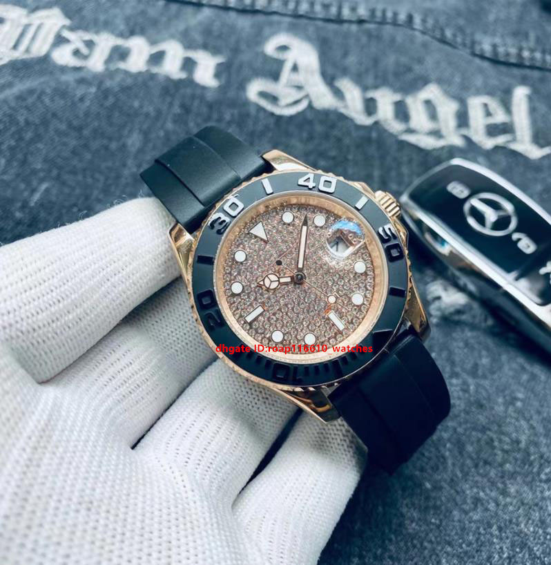 High Quality diamond inlaid men watch 116655 rubber strap ceramics Bezel Sapphire Automatic Mechinal Wristbatch stainless steel Mens Fashion Watches, A4
High Quality diamond inlaid men watch 116655 rubber strap ceramics Bezel Sapphire Automatic Mechinal Wristbatch stainless steel Mens Fashion Watches, A4
