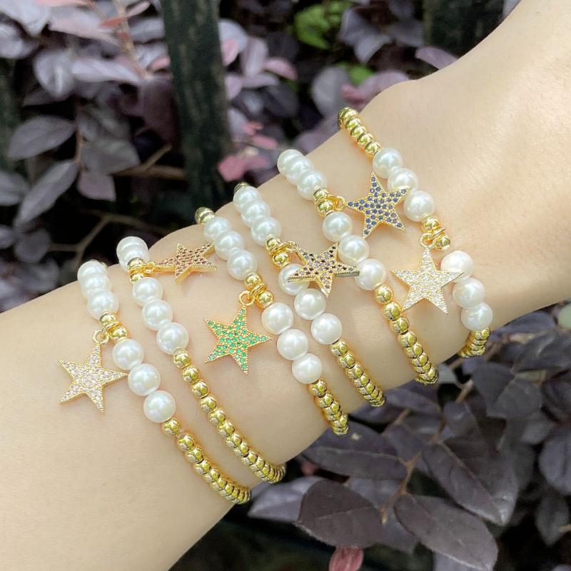 Strand Beaded Strands Selling Ball Hand Bracelet Pearl Pentagram Zircon Elastic Commuter Jewelry Charm Bracelets For WomenBeaded
Strand Beaded Strands Selling Ball Hand Bracelet Pearl Pentagram Zircon Elastic Commuter Jewelry Charm Bracelets For WomenBeaded