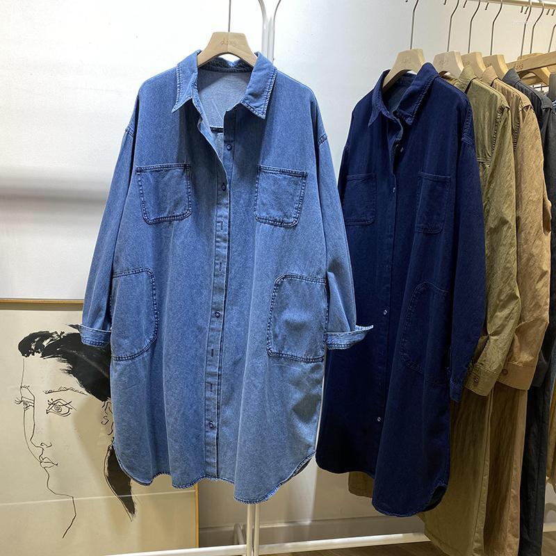 Women's Blouses 2023 Arrival Spring Autumn Women Loose Casual Turn-down Collar Long Sleeve Blouse Pockets Patchwork Cotton Denim Shirts P757, Blue
Women's Blouses 2023 Arrival Spring Autumn Women Loose Casual Turn-down Collar Long Sleeve Blouse Pockets Patchwork Cotton Denim Shirts P757, Blue